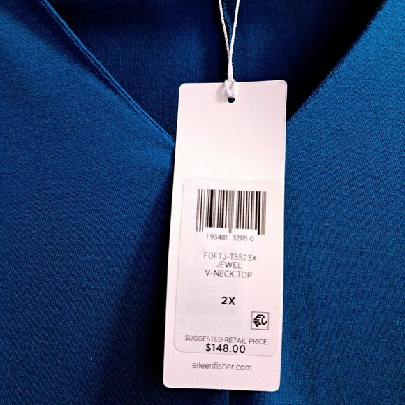 Eileen Fisher Jewel V-Neck Tunic Size 2X - Picture 7 of 10